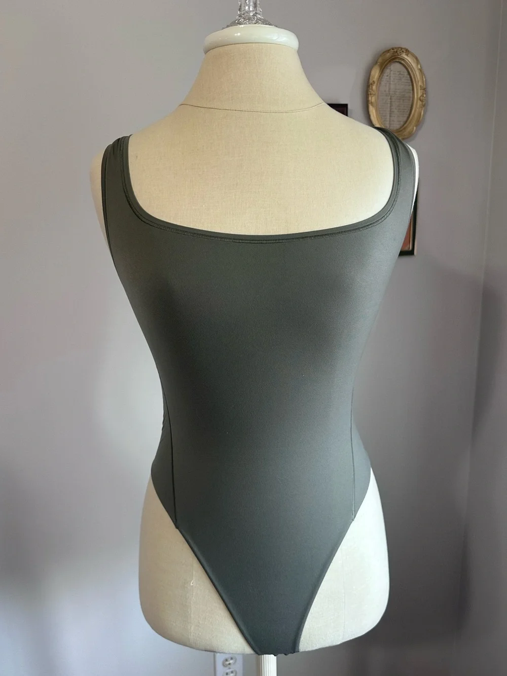 Lululemon Wundermost Square-Neck Olive Bodysuit